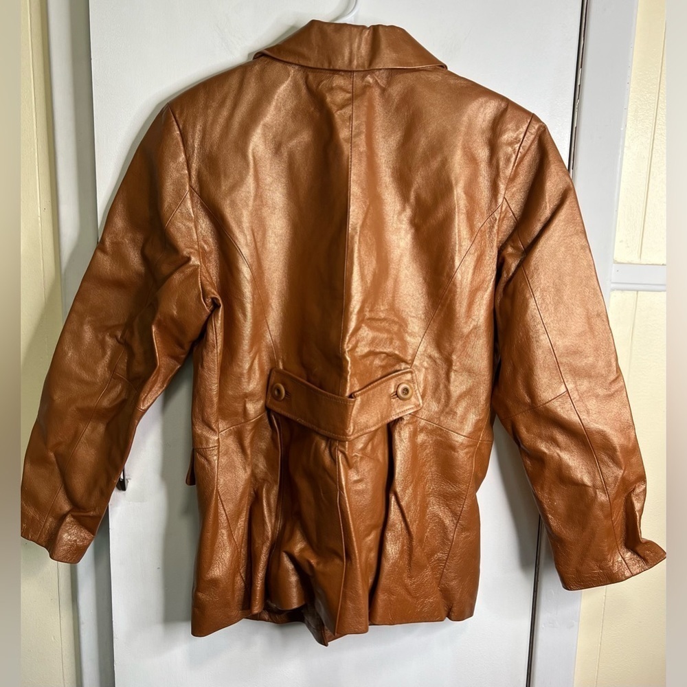Terry Lewis Classic Luxuries Genuine Leather Button Down Blazer Jacket - Picture 2 of 3